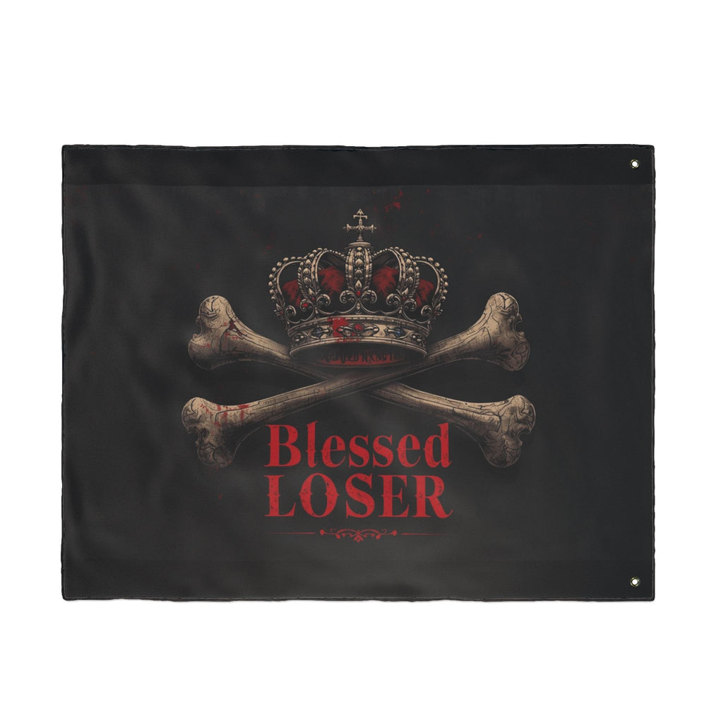 Blessed Loser Double Sided Flag, Gothic Home Decor, Unique Wall Hanging, Housewarming Gift, Party Decoration, Outdoor Banner