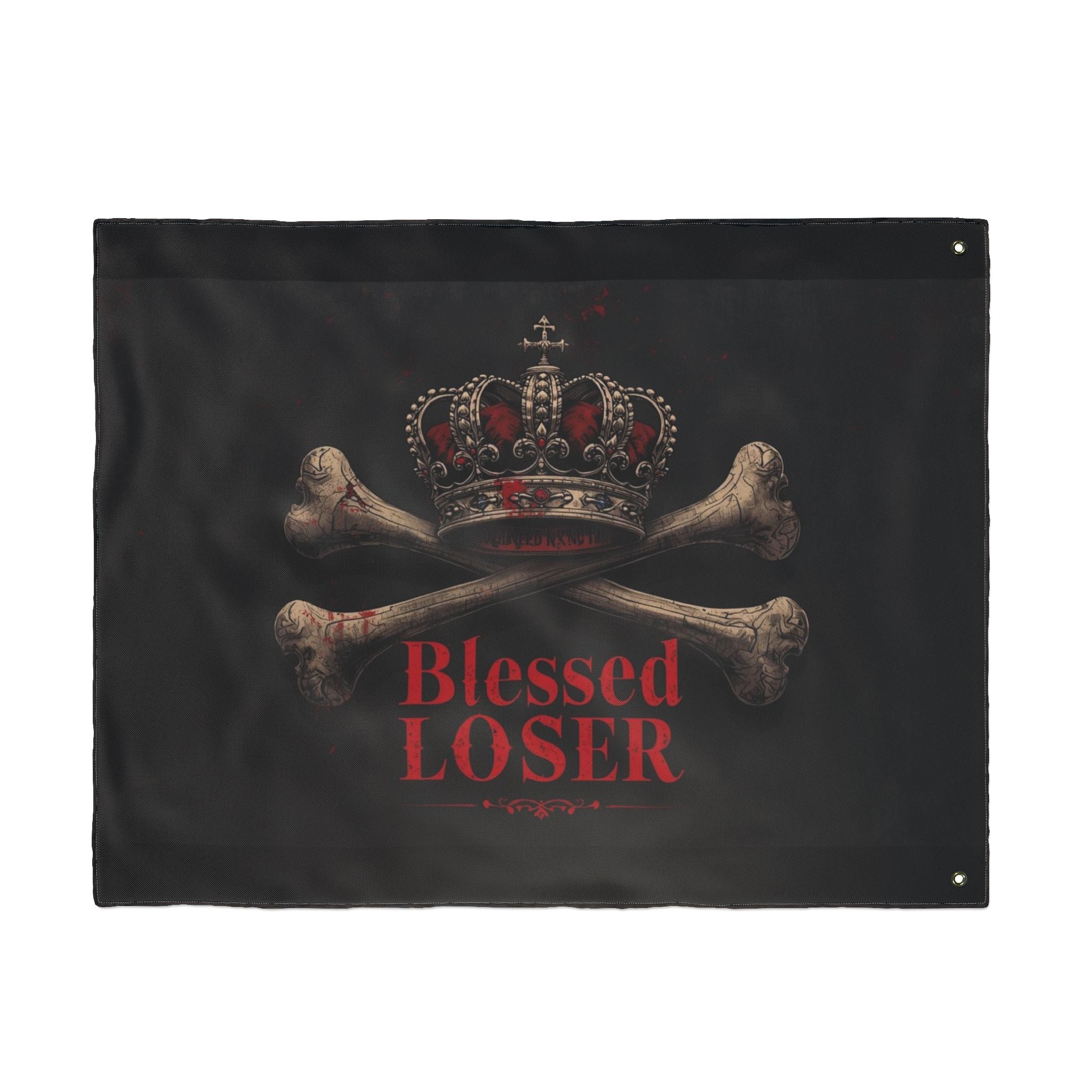 Blessed Loser Double Sided Flag, Gothic Home Decor, Unique Wall Hanging, Housewarming Gift, Party Decoration, Outdoor Banner