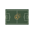 Soccer Field Outdoor Rug — Crowned Soccer Ball Design for Patio & Game Rooms