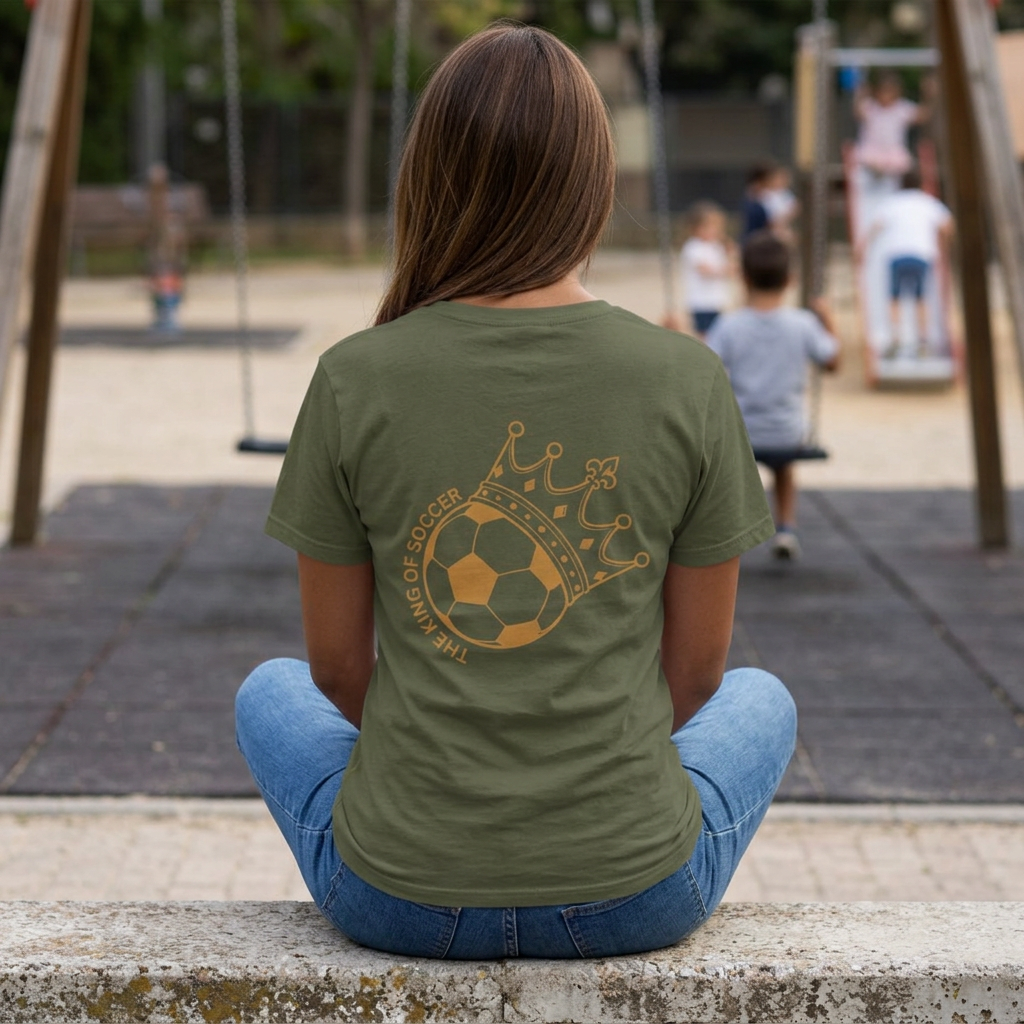 Cute Crowned Cat Pocket Tee — Minimal Embroidered Kitten T-Shirt