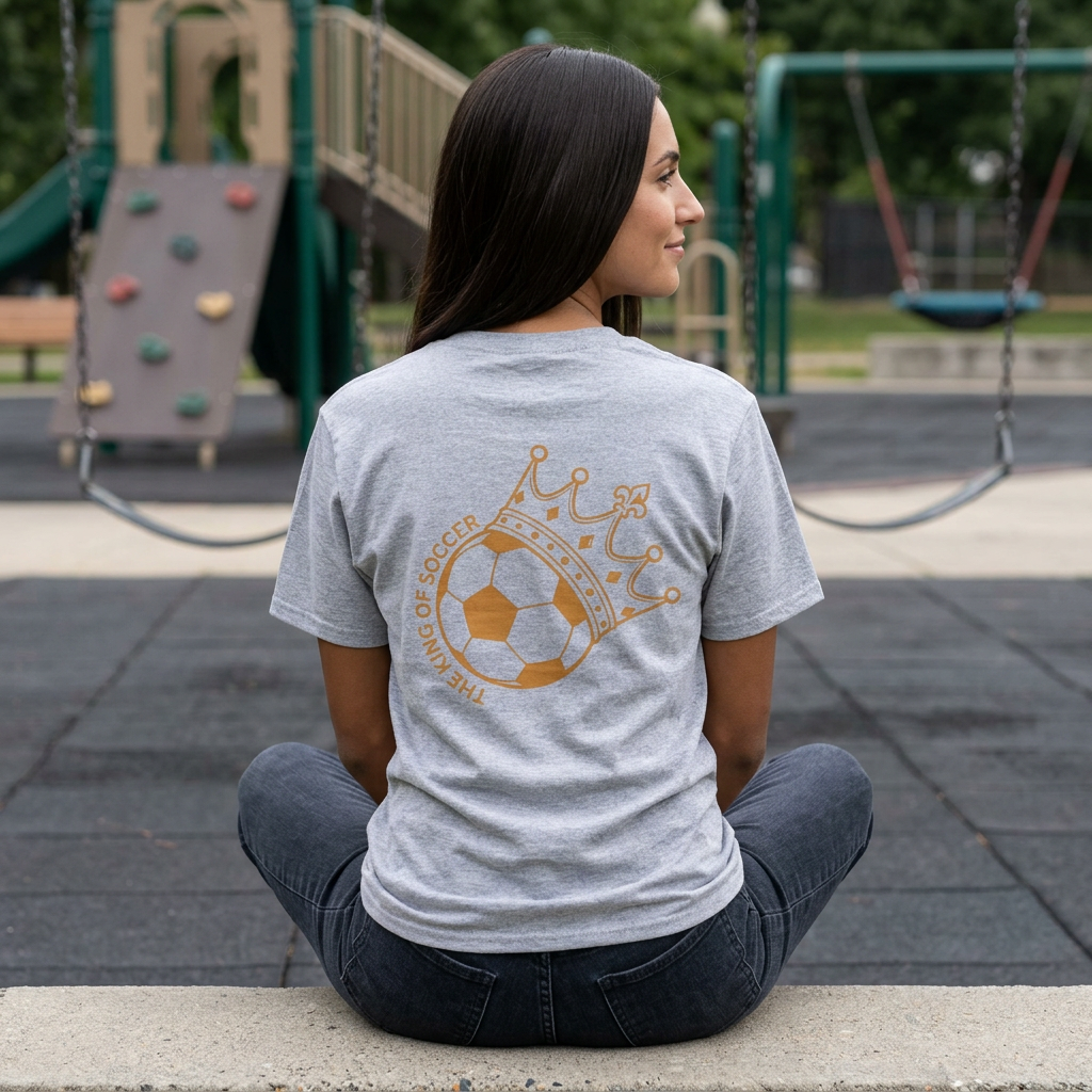 Cute Crowned Cat Pocket Tee — Minimal Embroidered Kitten T-Shirt