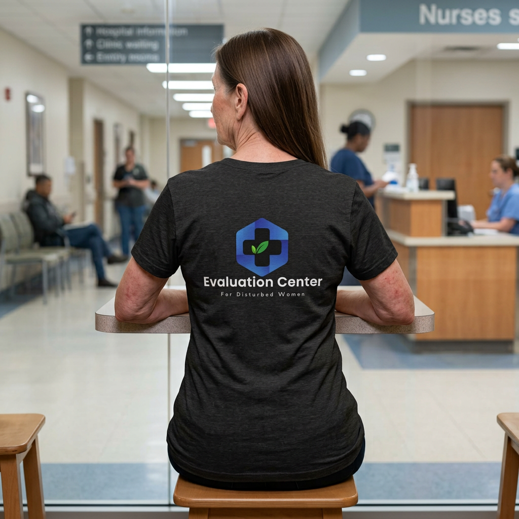 Evaluation Center Pocket T-Shirt — Medical Clinic Logo Tee