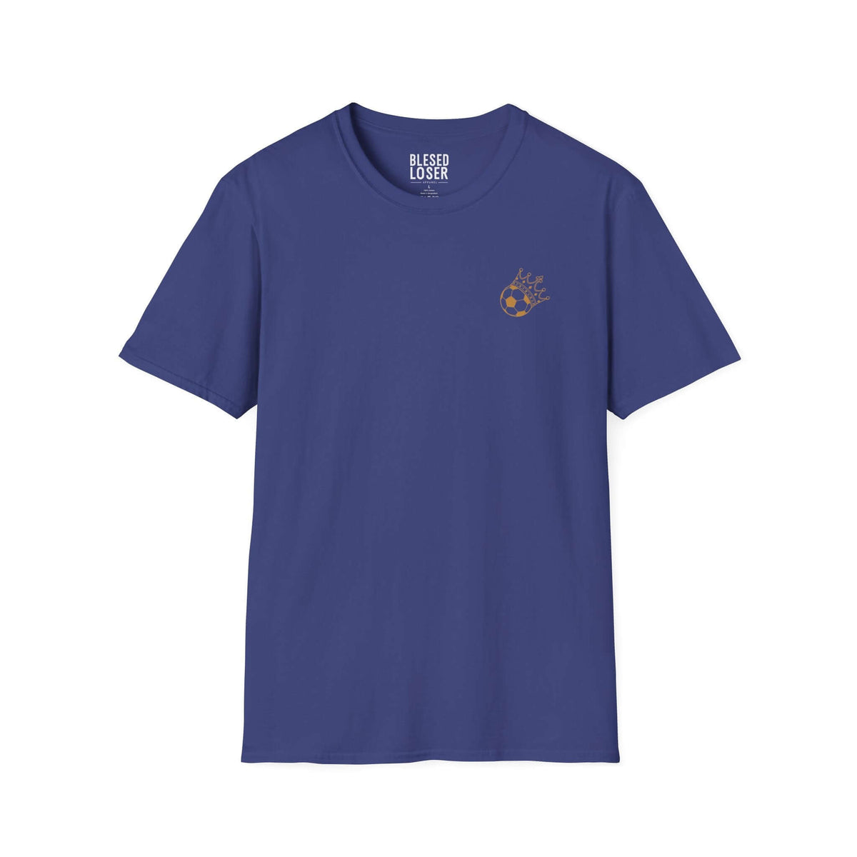 Blessed to Lose, Honored to Win T-Shirt in Metro Blue featuring a thoughtful graphic design.