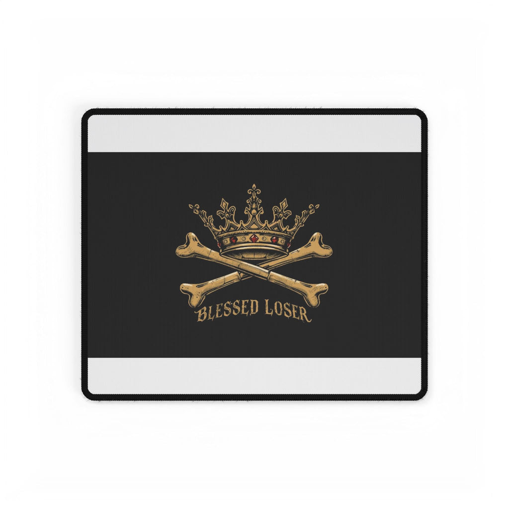Crown & Bones Desk Mat - Blessed Loser Vintage gaming pad