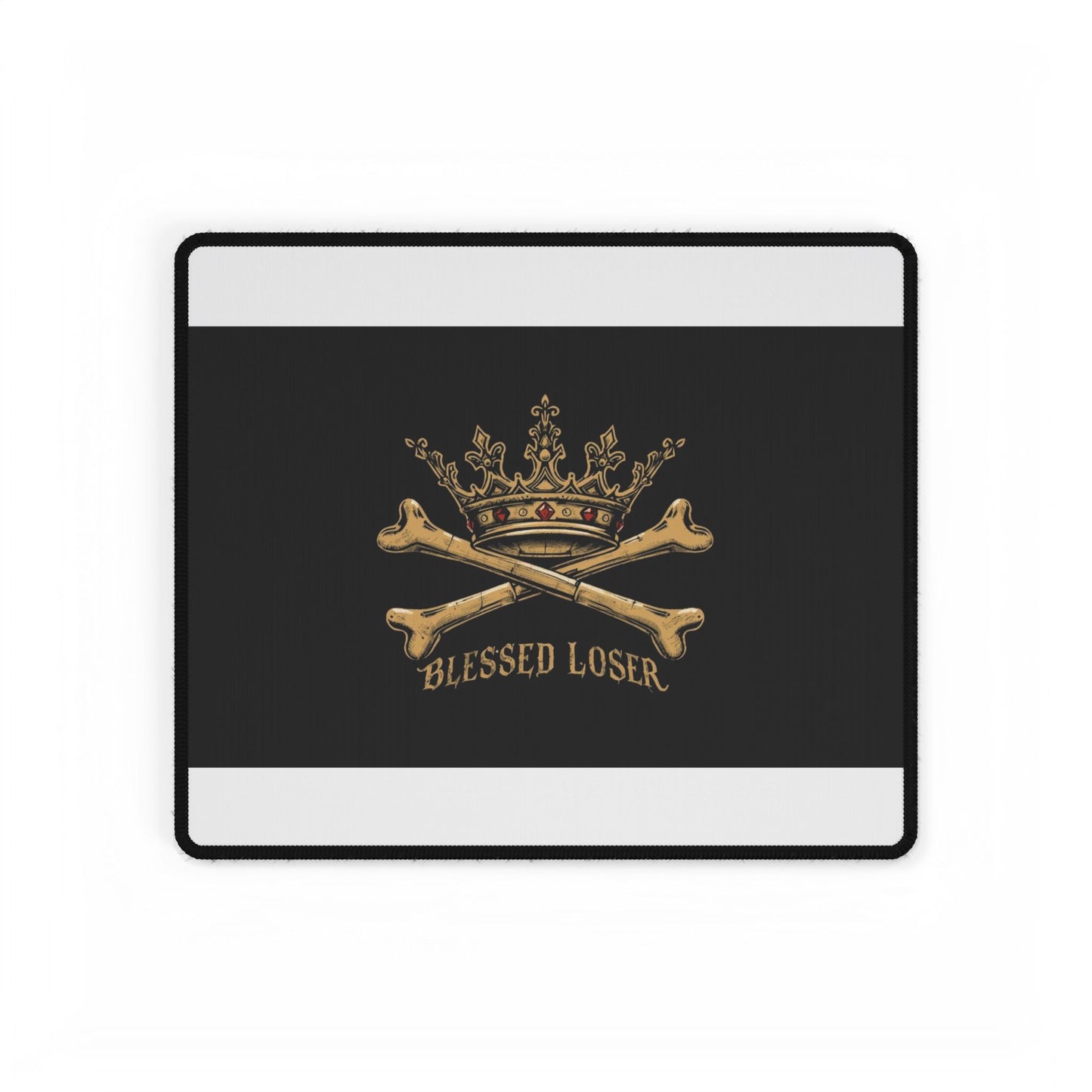 Crown & Bones Desk Mat - Blessed Loser Vintage gaming pad