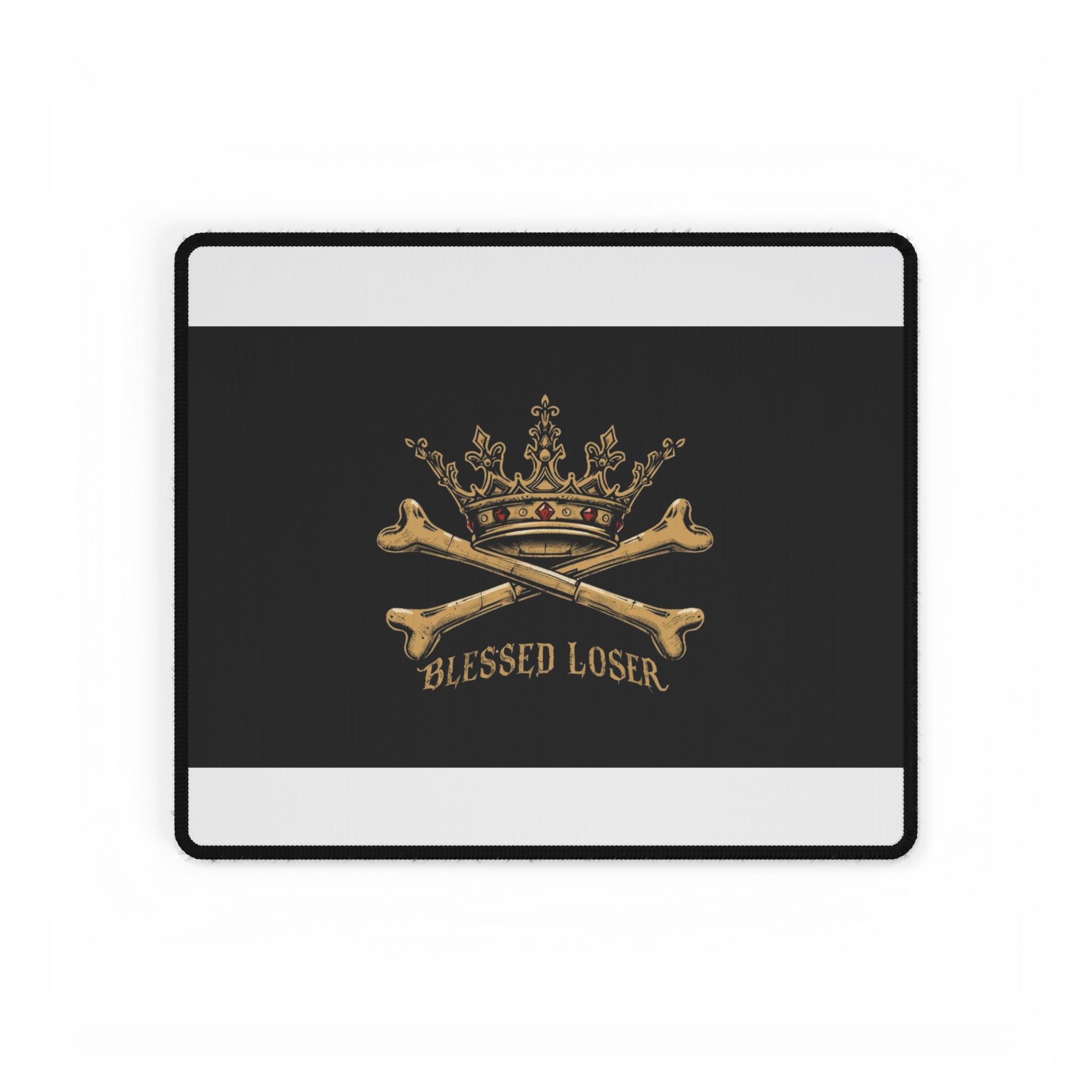 Crown & Bones Desk Mat - Blessed Loser Vintage gaming pad