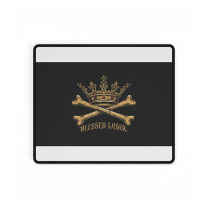 Crown & Bones Desk Mat - Blessed Loser Vintage gaming pad