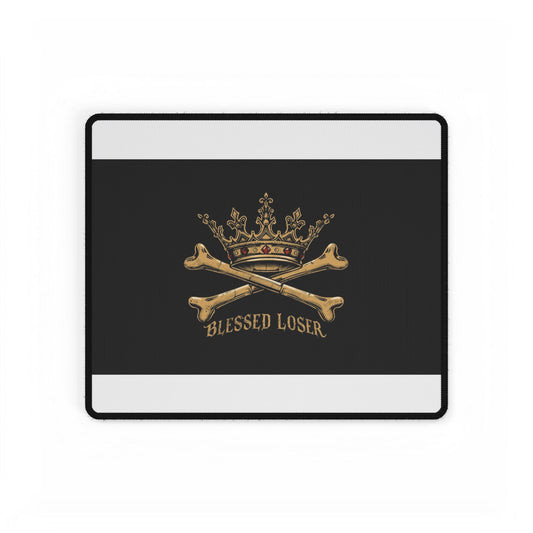 Crown & Bones Desk Mat - Blessed Loser Vintage gaming pad