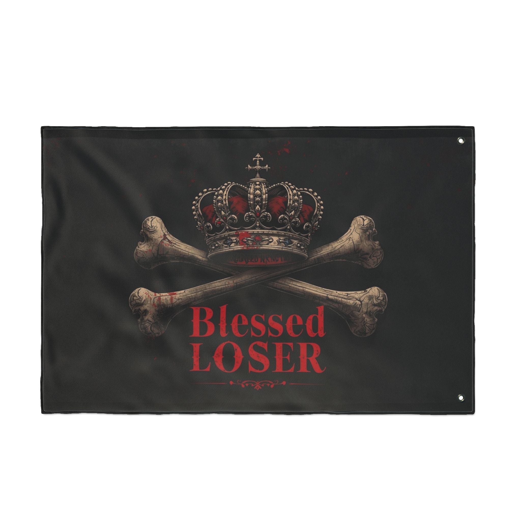 Blessed Loser Double Sided Flag, Gothic Home Decor, Unique Wall Hanging, Housewarming Gift, Party Decoration, Outdoor Banner