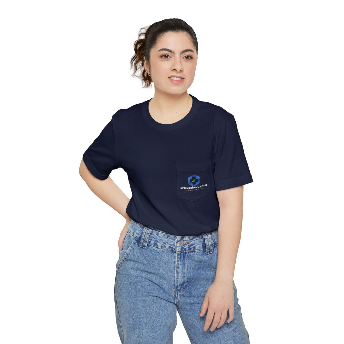 Evaluation Center Pocket T-Shirt — Medical Clinic Logo Tee