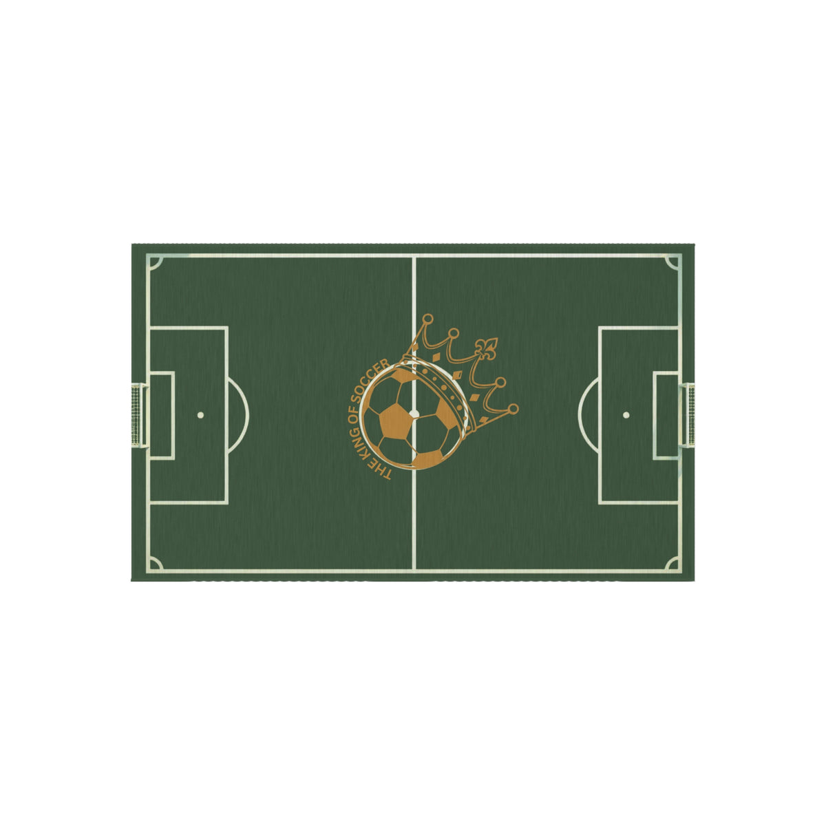 Soccer Field Outdoor Rug — Crowned Soccer Ball Design for Patio & Game Rooms
