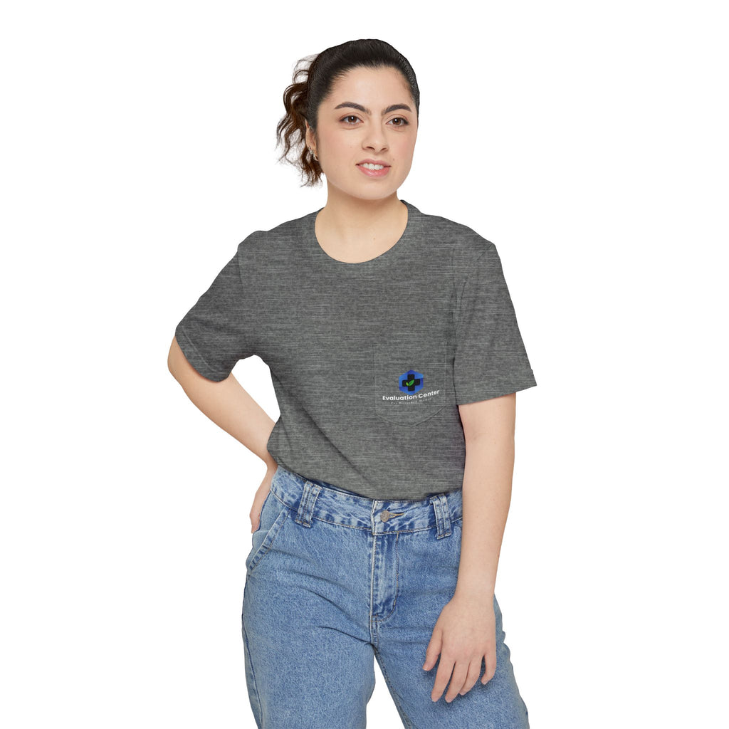Evaluation Center Pocket T-Shirt — Medical Clinic Logo Tee