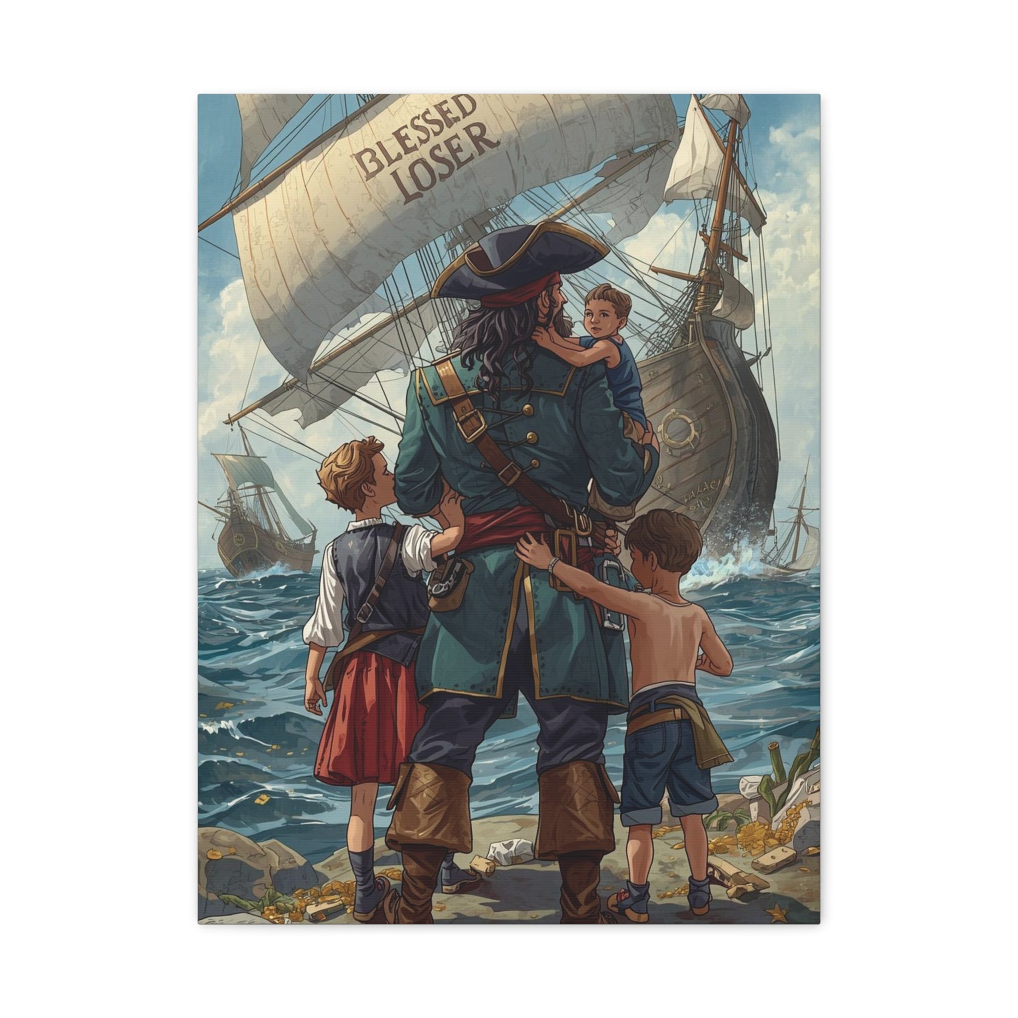 Blessed Loser Canvas Art, Nautical Décor, Blessed Loser Print