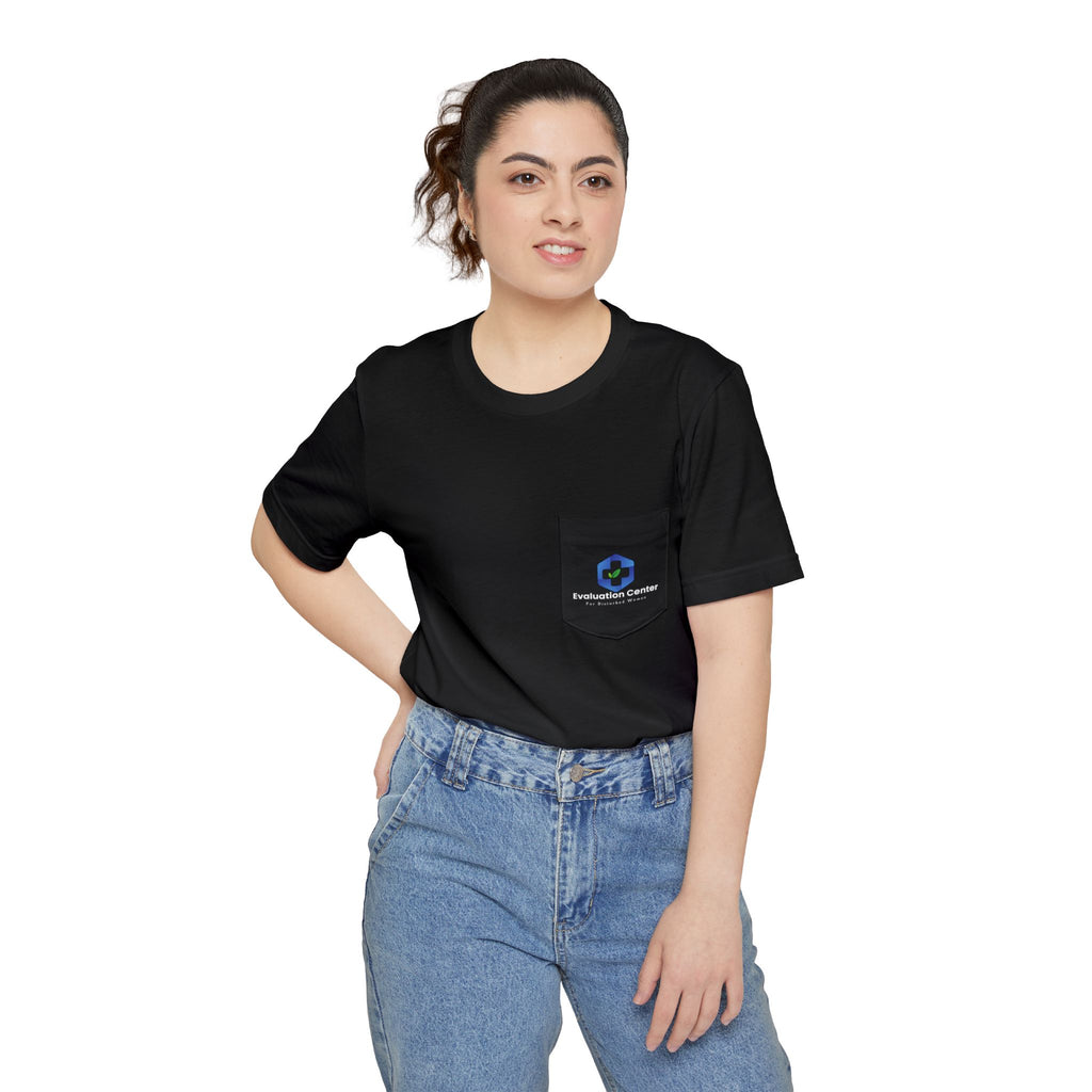 Evaluation Center Pocket T-Shirt — Medical Clinic Logo Tee