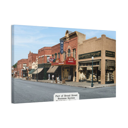 Bainbridge Georgia, Broad Street Main Street Canvas Vintage Wall Art