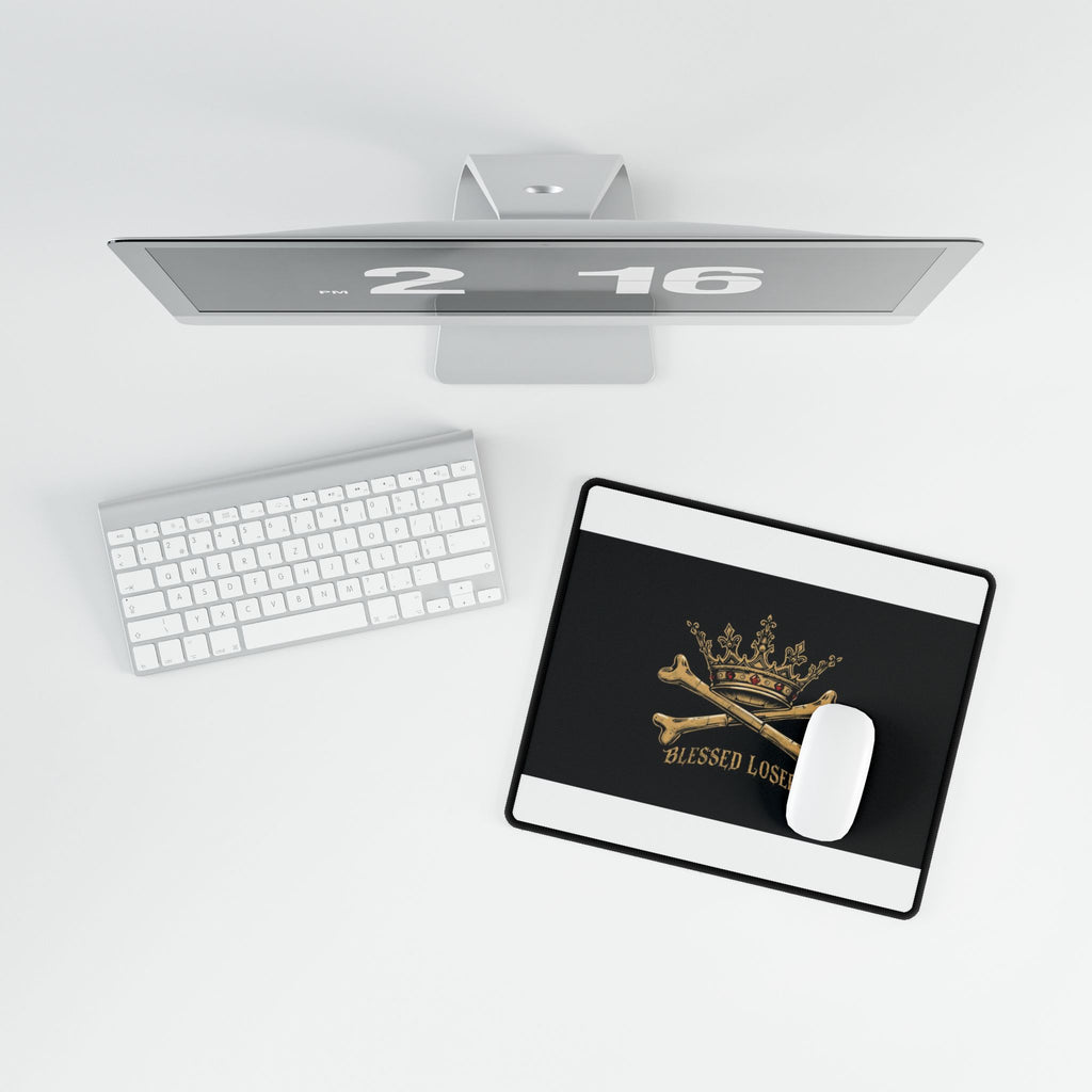 Crown & Bones Desk Mat - Blessed Loser Vintage gaming pad