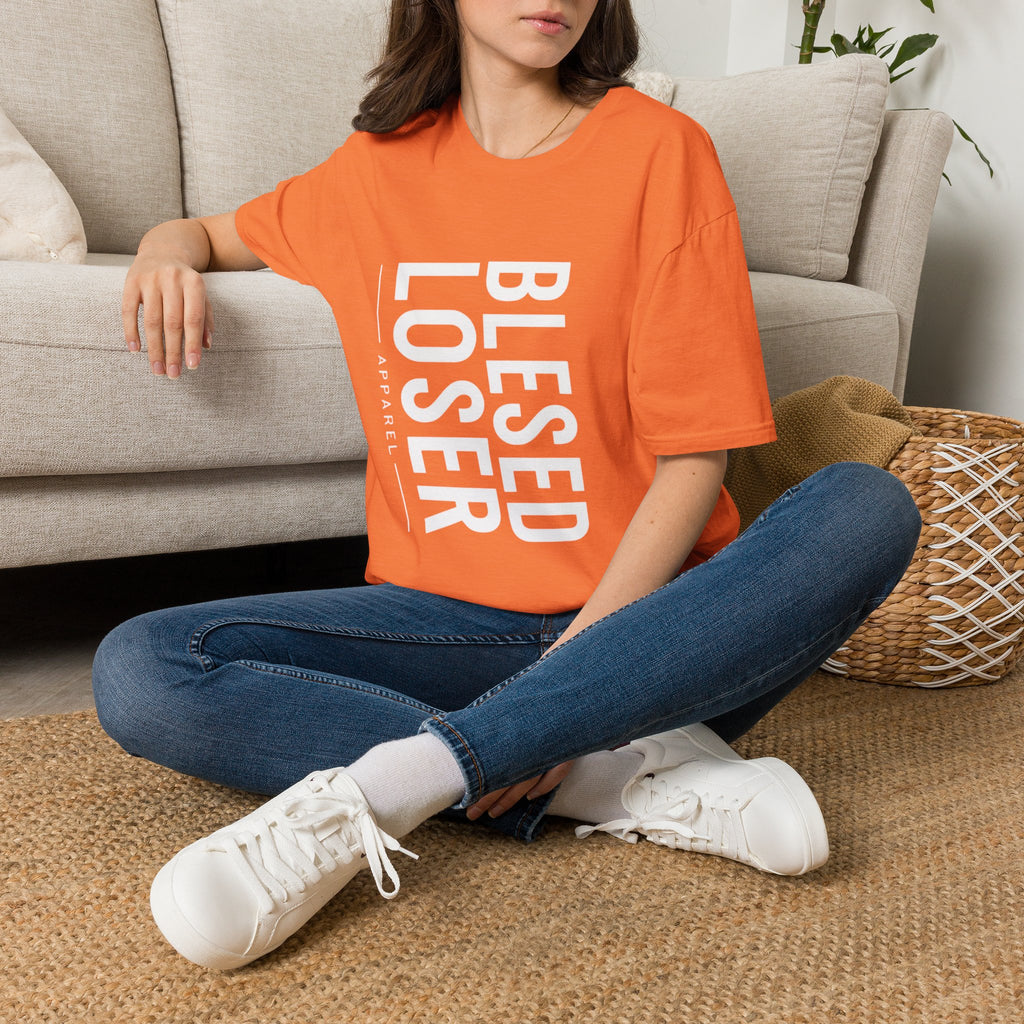 Blessed Loser T-Shirt | Vertical Bold Text Graphic Tee