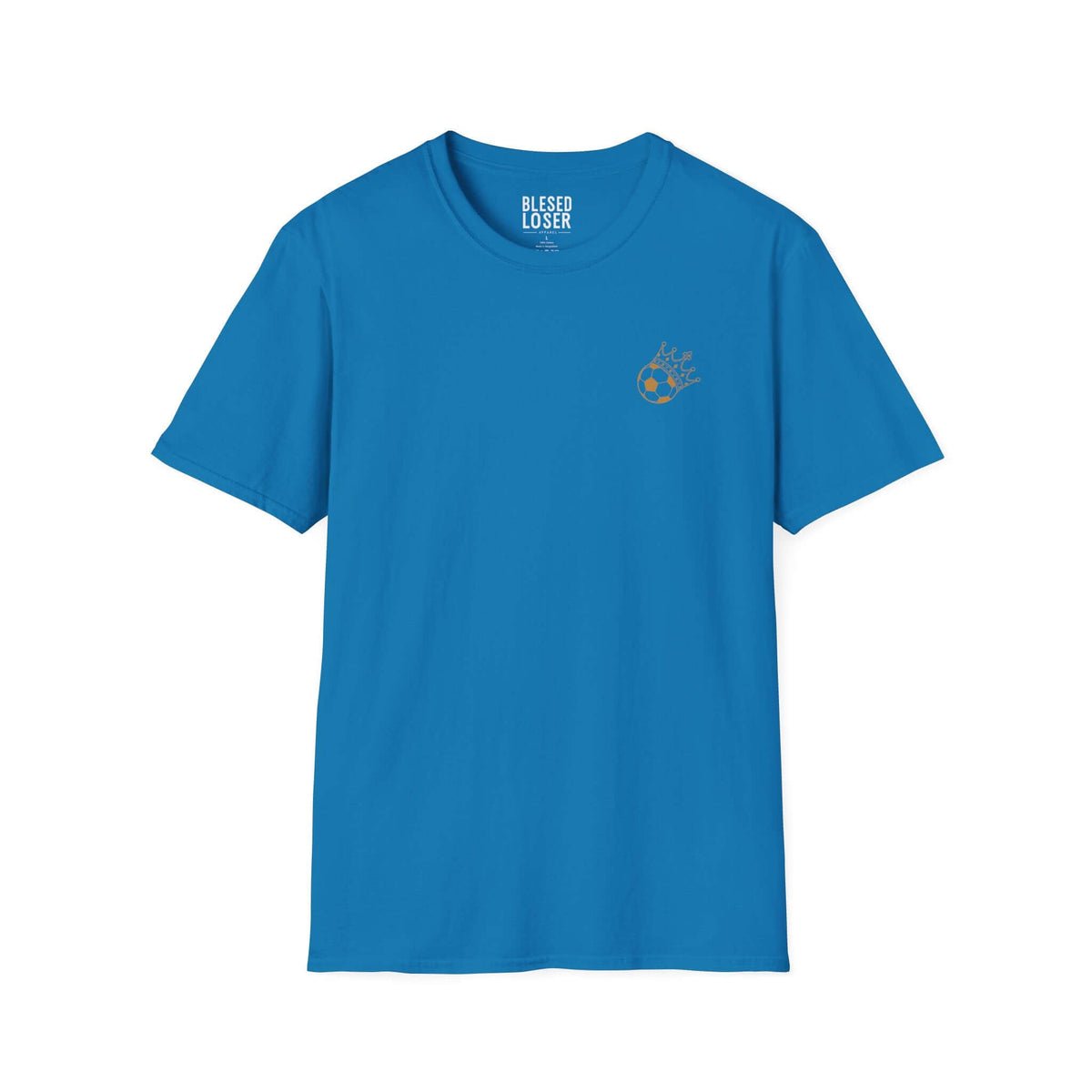 Blessed to Lose, Honored to Win T-Shirt in Sapphire blue color with soft cotton blend and casual fit.