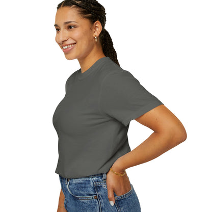 Retro Blessed Loser T-Shirt Comfort Colors worn by a smiling woman, showcasing a stylish casual look.