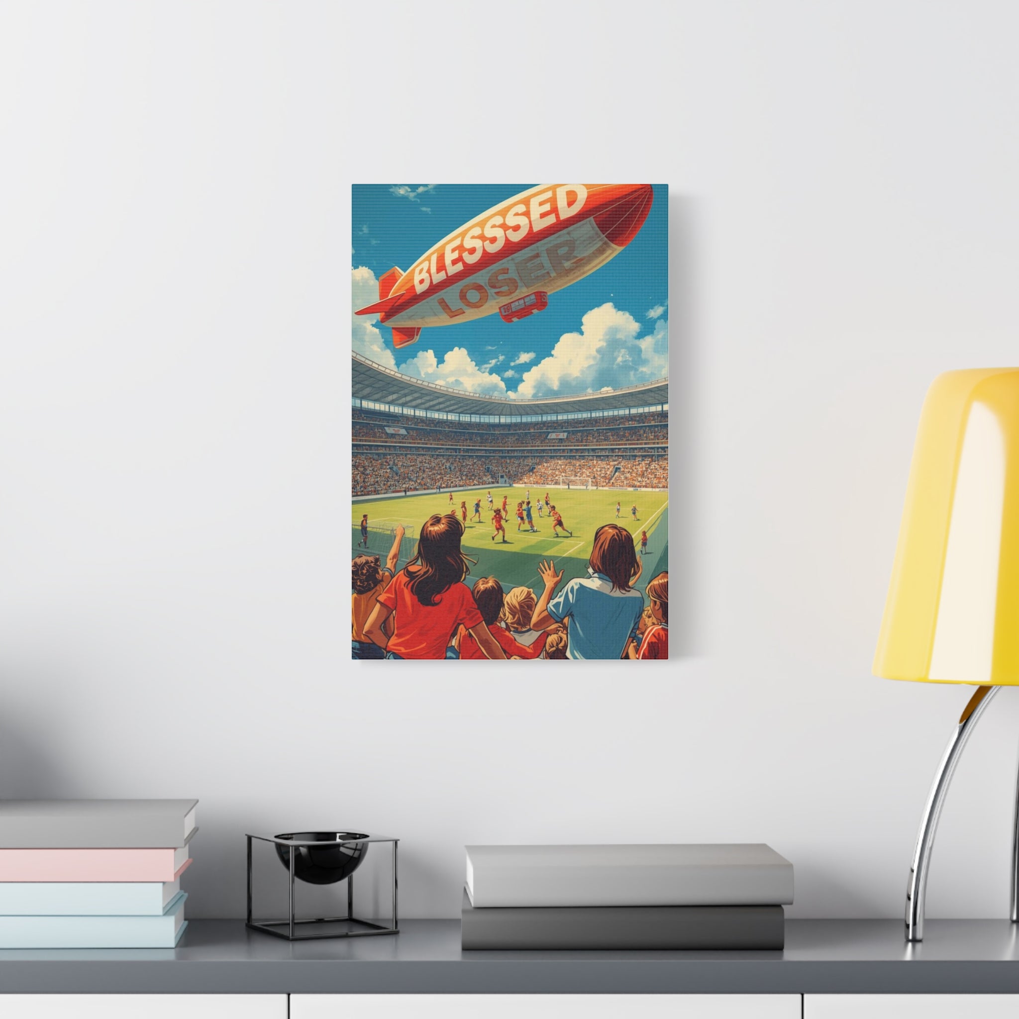 Blessed Loser Soccer Canvas Wall Art