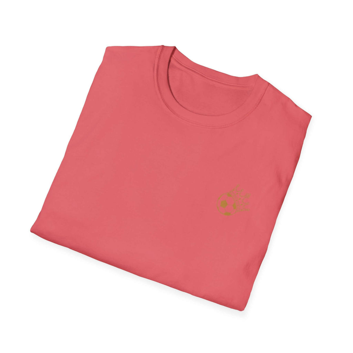 Soccer Dad T-Shirt — Retro Soccer Dad Tee, Father’s Day Gift, lightweight pink shirt with soccer graphic.