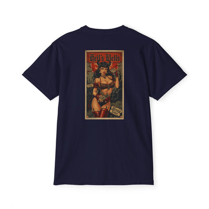 Hells Bells T-Shirt - Blessed Loser featuring a unique design on True Navy back, perfect for casual outings.