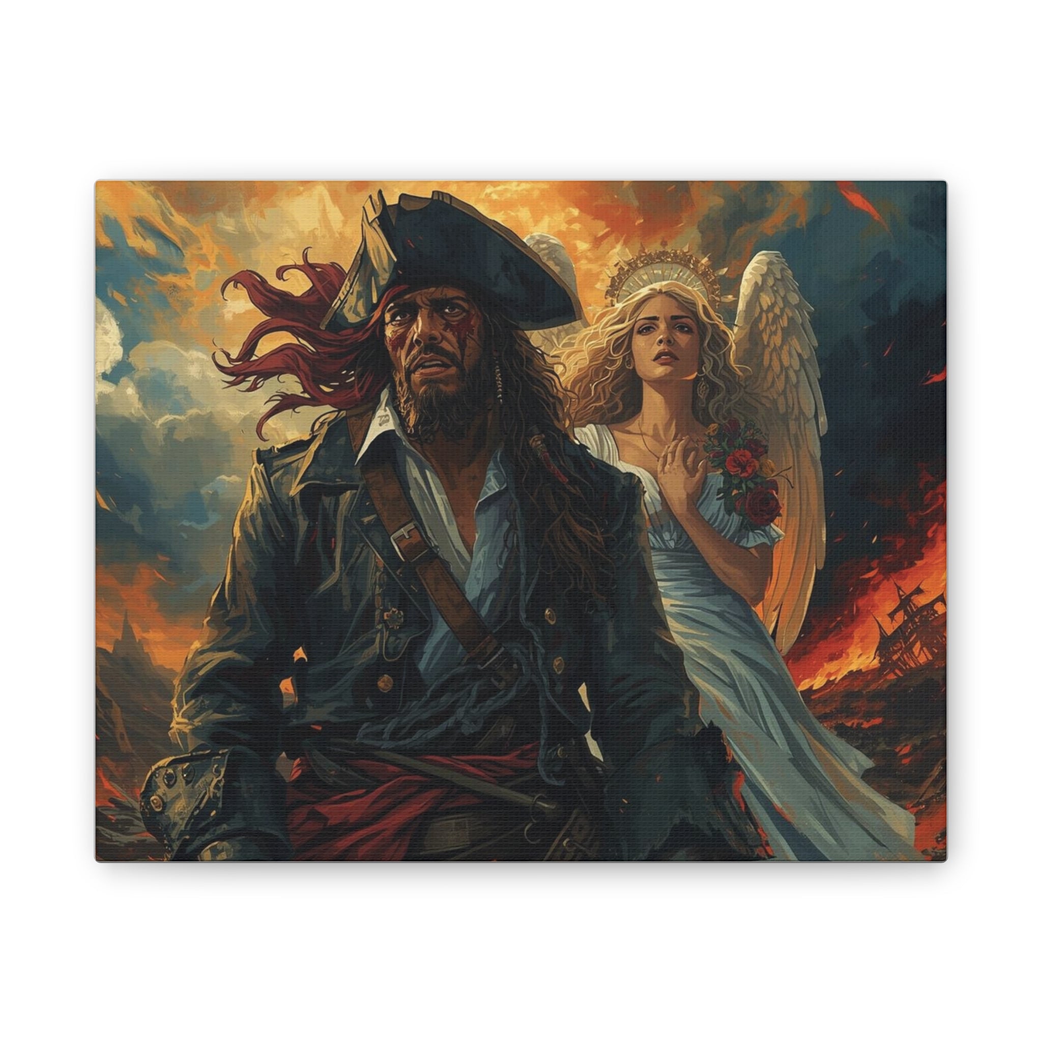 Blessed loser Pirate Angel Canvas Art