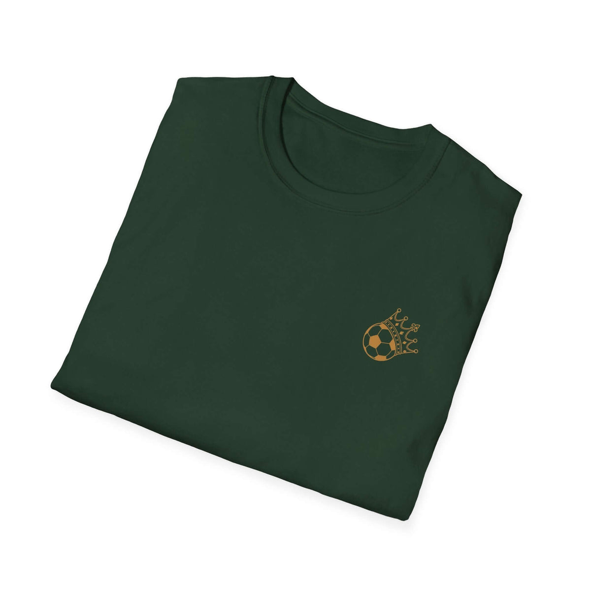 Soccer Dad T-Shirt — Retro Soccer Dad Tee, Father’s Day Gift displayed on a dark green background with a soccer ball design.