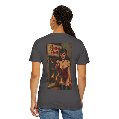 Hells bells Tshirt, Blessed Loser featuring a vintage-inspired graphic on the back, perfect for casual wear.