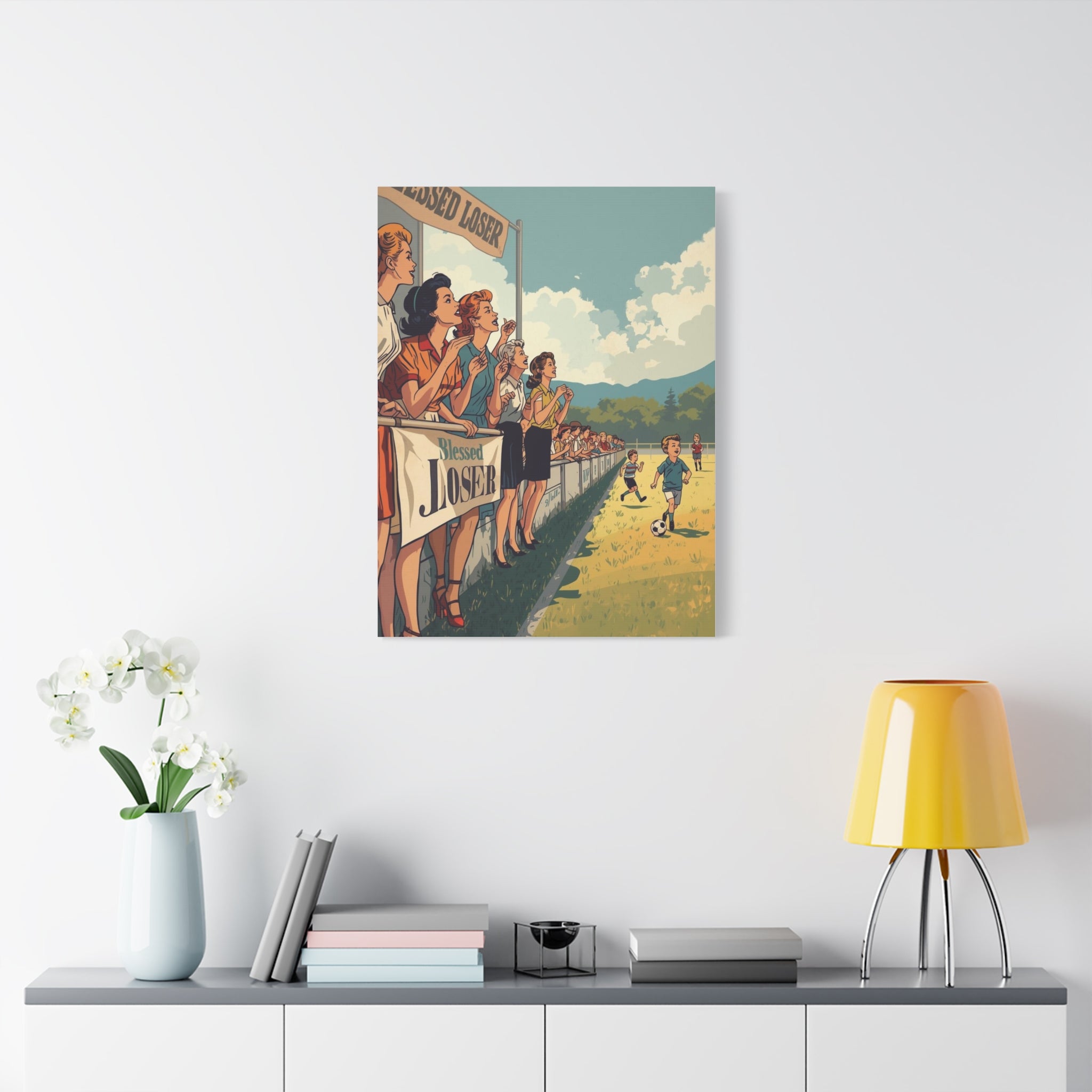 Blessed Loser Wall Decor,Vintage Sports Canvas Art
