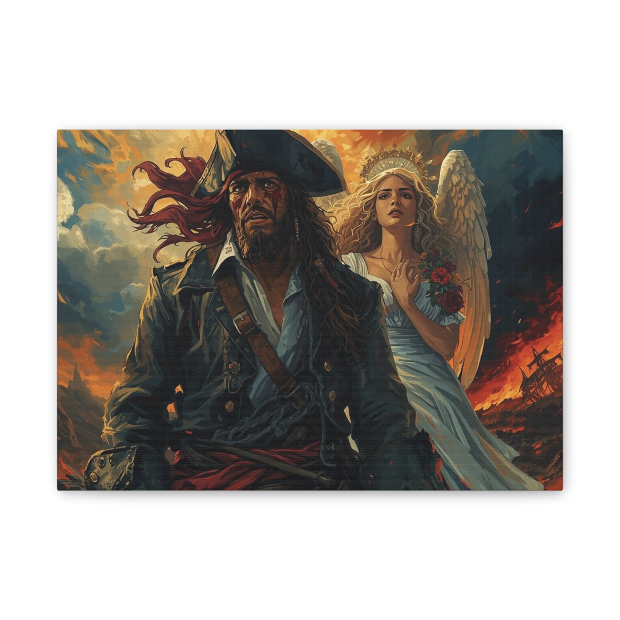 Blessed loser Pirate Angel Canvas Art
