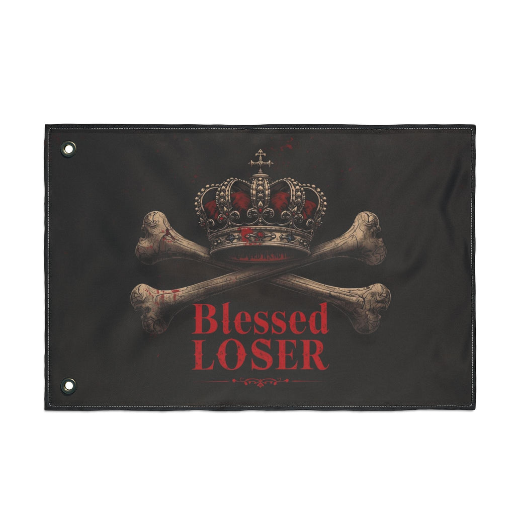 Blessed Loser Double Sided Flag, Gothic Home Decor, Unique Wall Hanging, Housewarming Gift, Party Decoration, Outdoor Banner