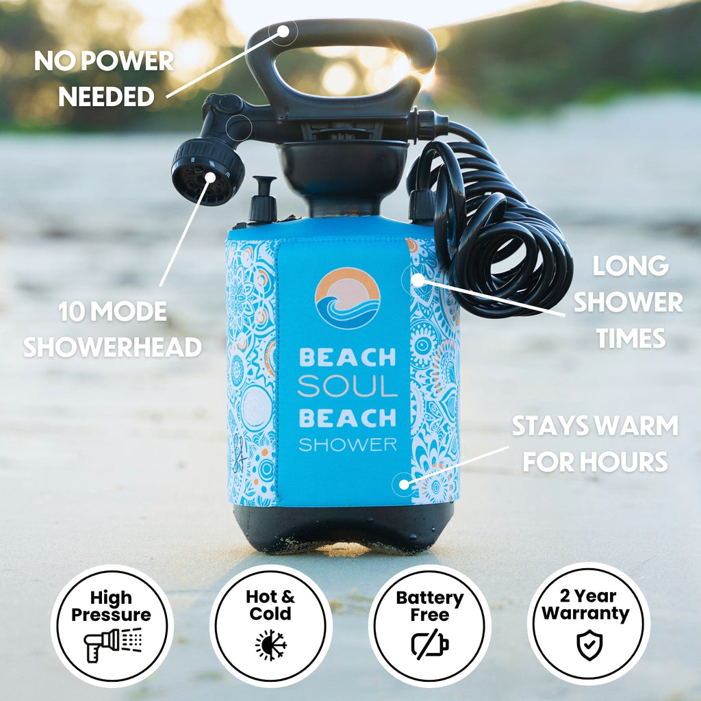Portablle 5L Beach Shower with 10 Mode Spray Head