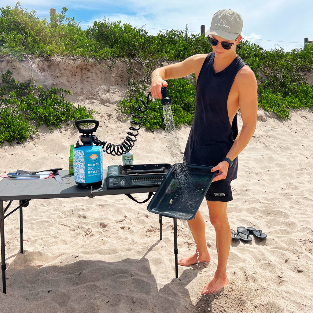 Portablle 5L Beach Shower with 10 Mode Spray Head