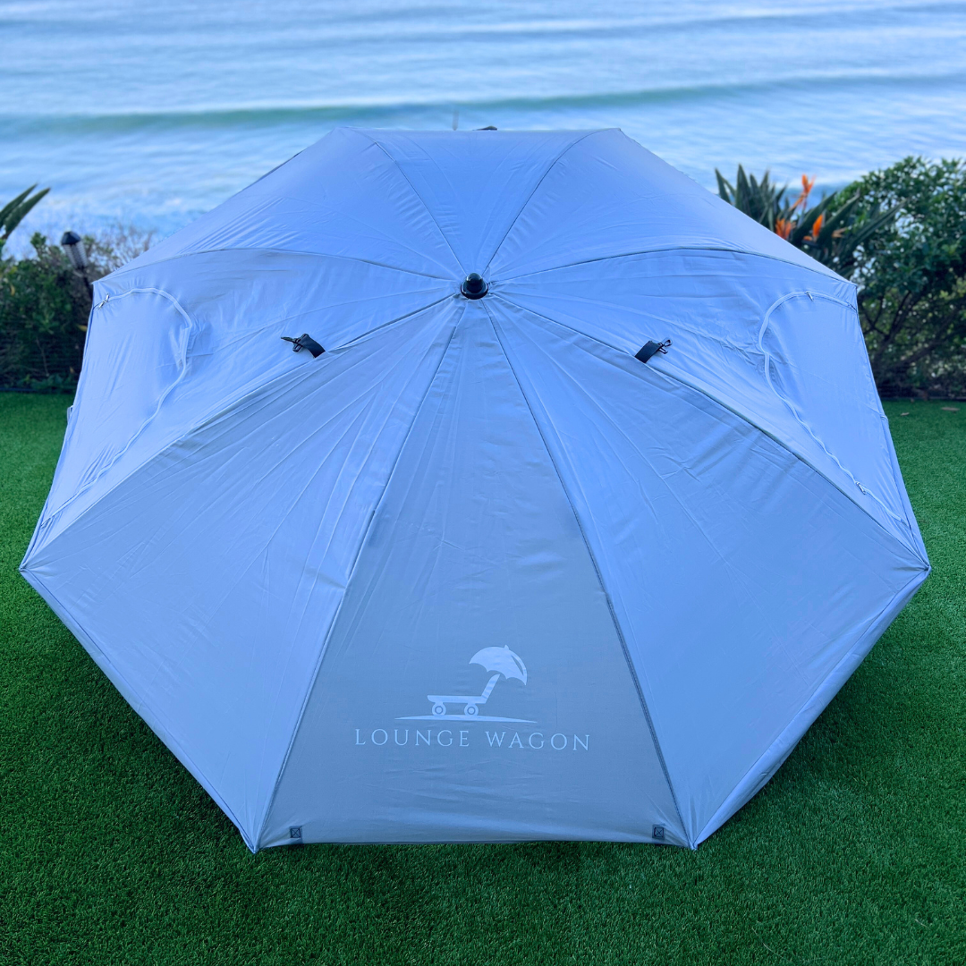 Lounge Wagon 7ft XL Sports Umbrella with UPF 50+ Shielding & Storage