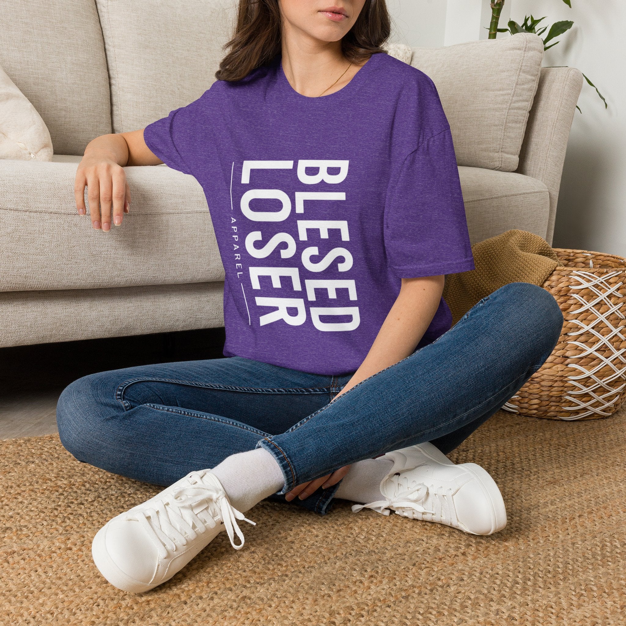 Blessed Loser T-Shirt | Vertical Bold Text Graphic Tee