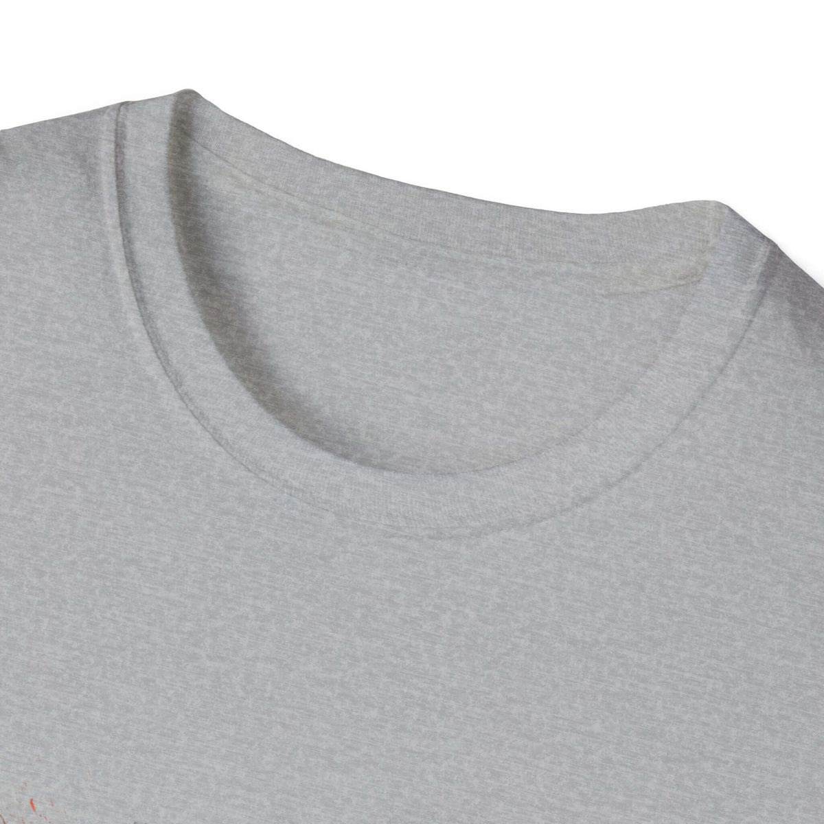 Soccer Splash T-Shirt — "Play Hard, Live" Colorful Football Graphic close-up of crew neckline