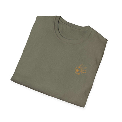 Soccer Dad T-Shirt — Retro Soccer Dad Tee, Father’s Day Gift, featuring a playful soccer graphic on an olive green tee.