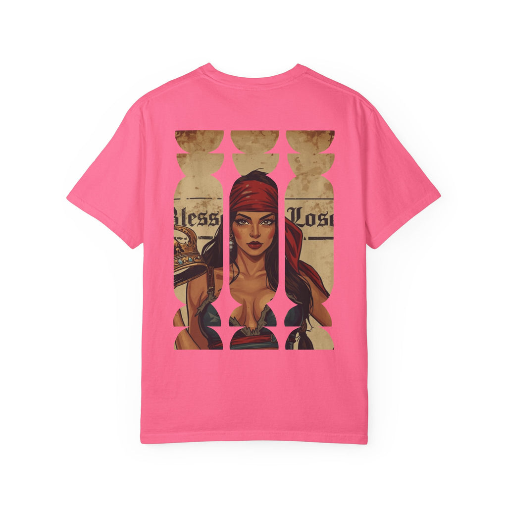 Pirate Woman Illustration T-Shirt | Blessed Loser Graphic Tee