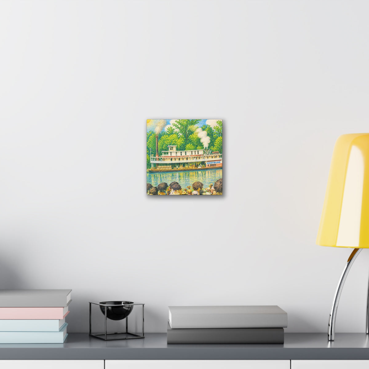 Steamboat Canvas Print — Vintage Riverboat Wall Art
