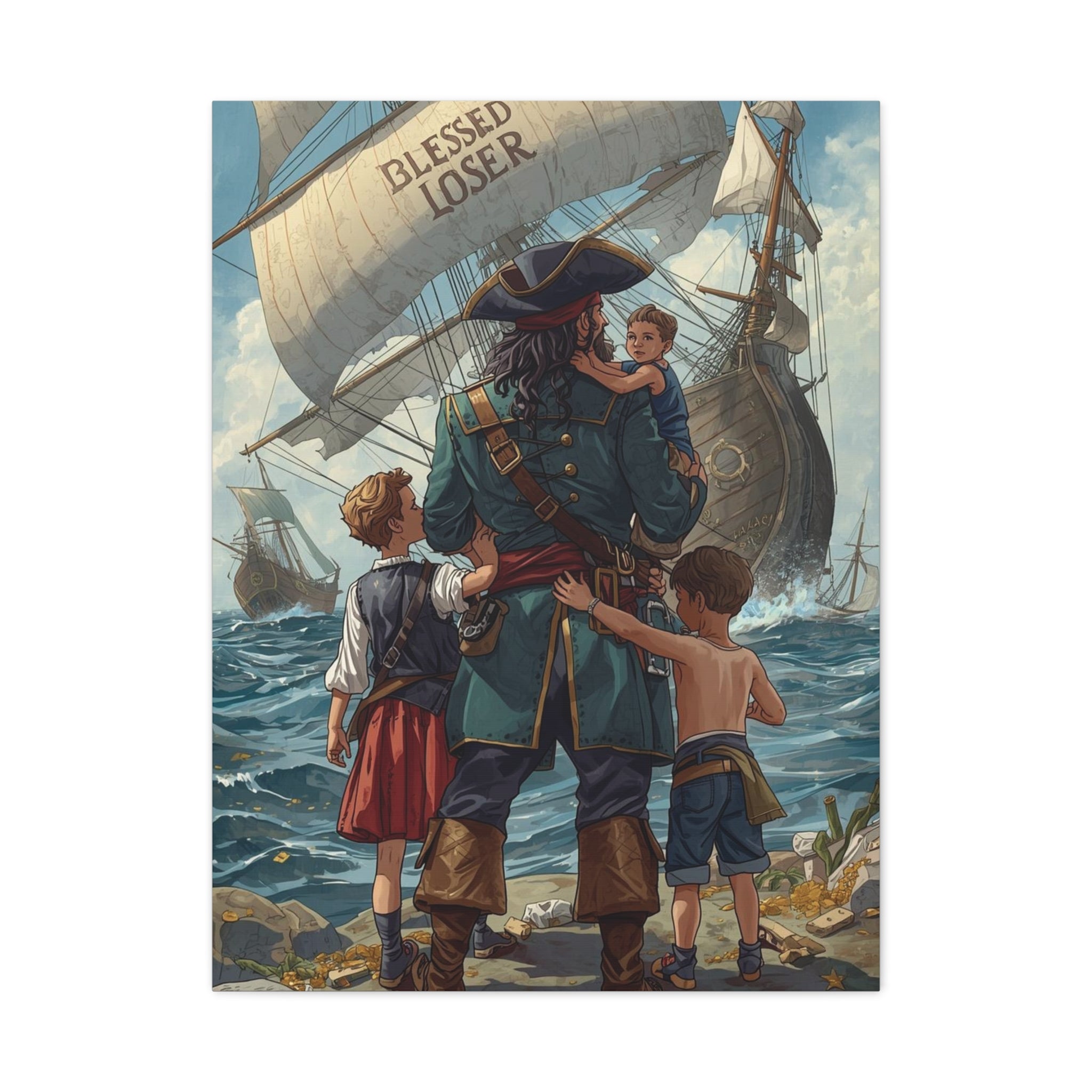 Blessed Loser Canvas Art, Nautical Décor, Blessed Loser Print