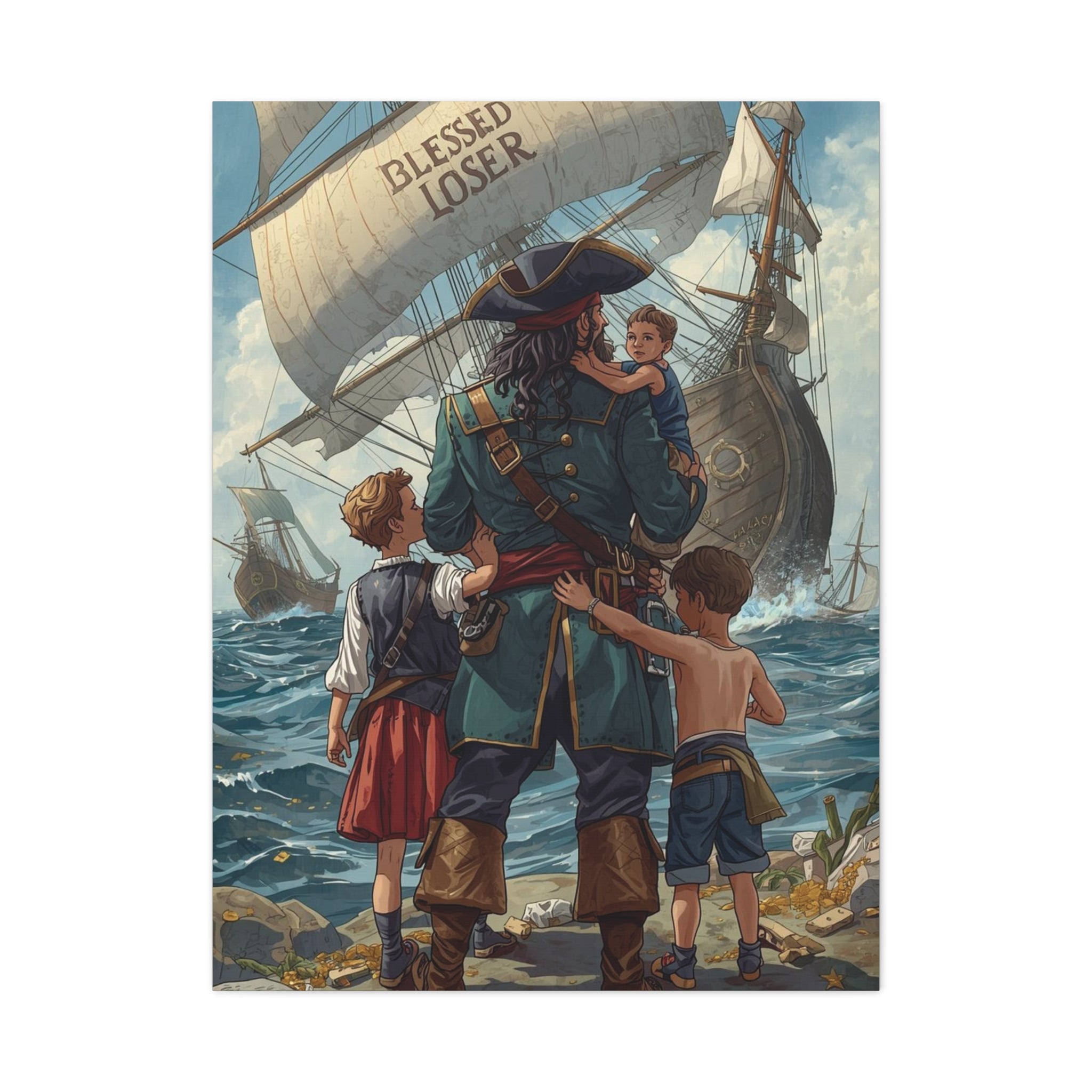 Blessed Loser Canvas Art, Nautical Décor, Blessed Loser Print