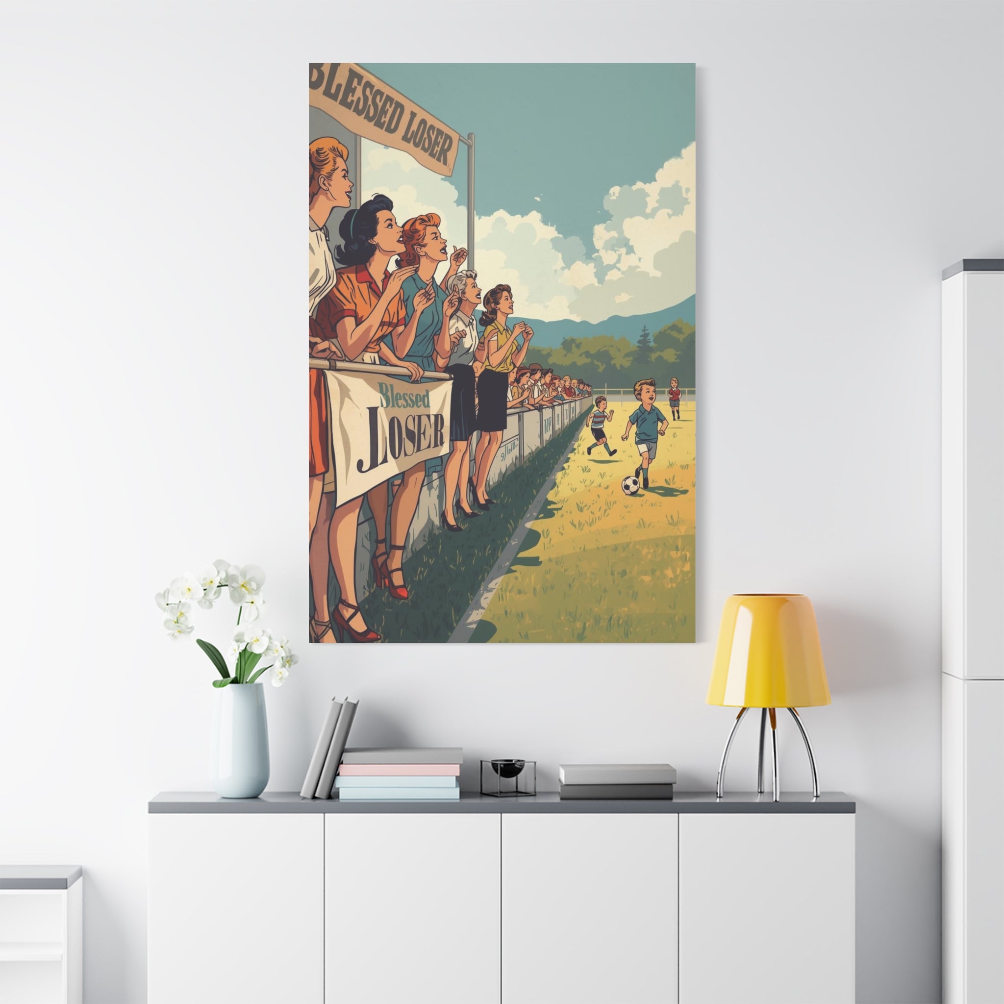 Blessed Loser Wall Decor,Vintage Sports Canvas Art