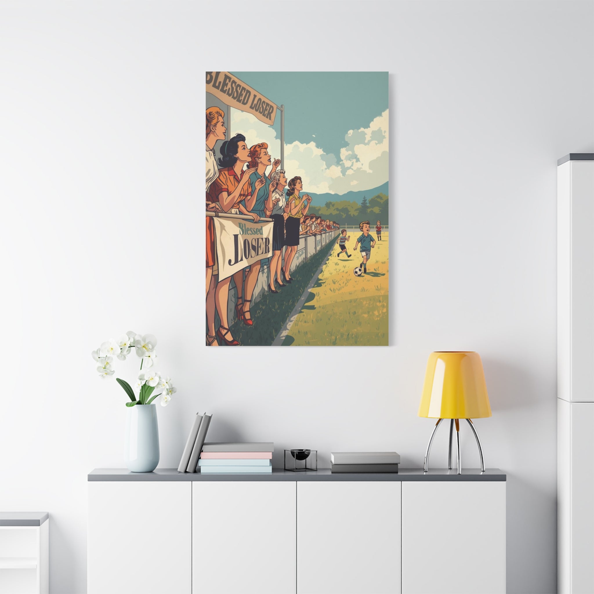Blessed Loser Wall Decor,Vintage Sports Canvas Art