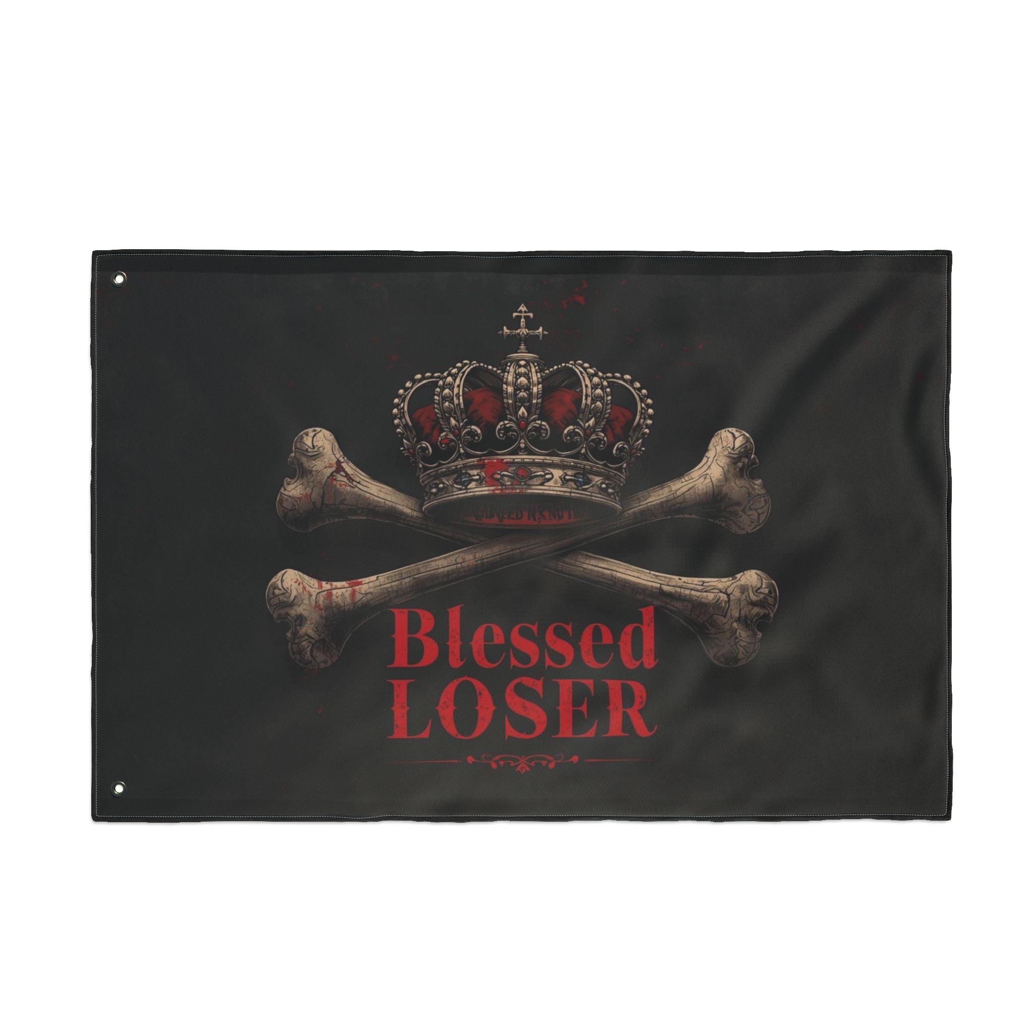 Blessed Loser Double Sided Flag, Gothic Home Decor, Unique Wall Hanging, Housewarming Gift, Party Decoration, Outdoor Banner