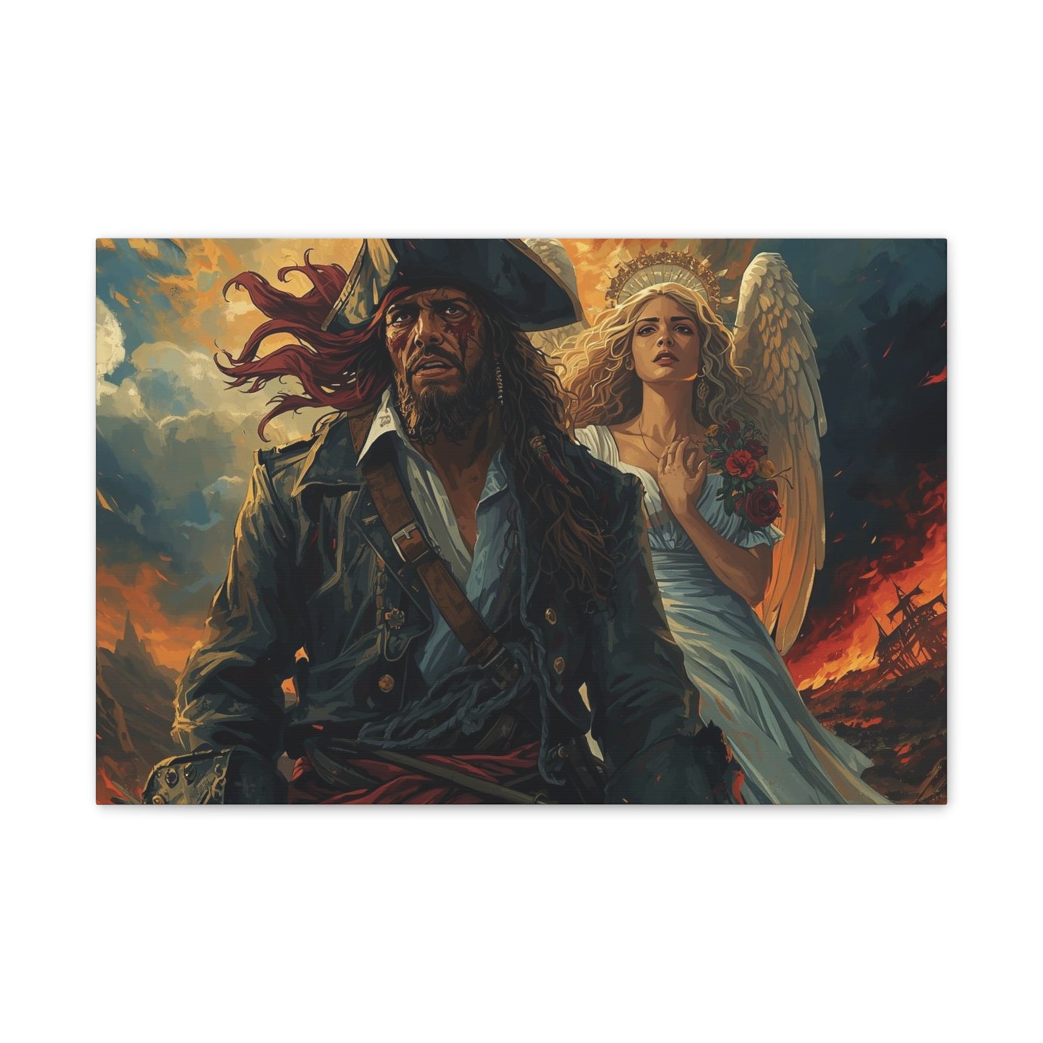 Blessed loser Pirate Angel Canvas Art