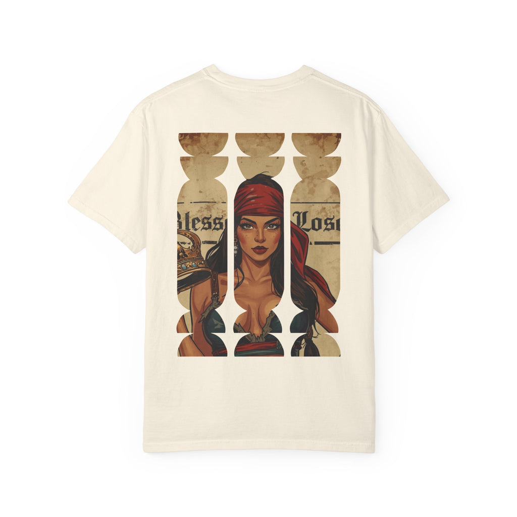 Pirate Woman Illustration T-Shirt | Blessed Loser Graphic Tee