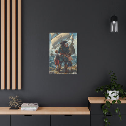 Blessed Loser Canvas Art, Nautical Décor, Blessed Loser Print displayed in a stylish living room.