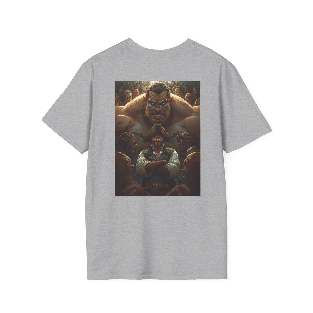 Blessed Loser Graphic Unisex T-Shirt, little bro, featuring a unique and artistic design on a gray tee.