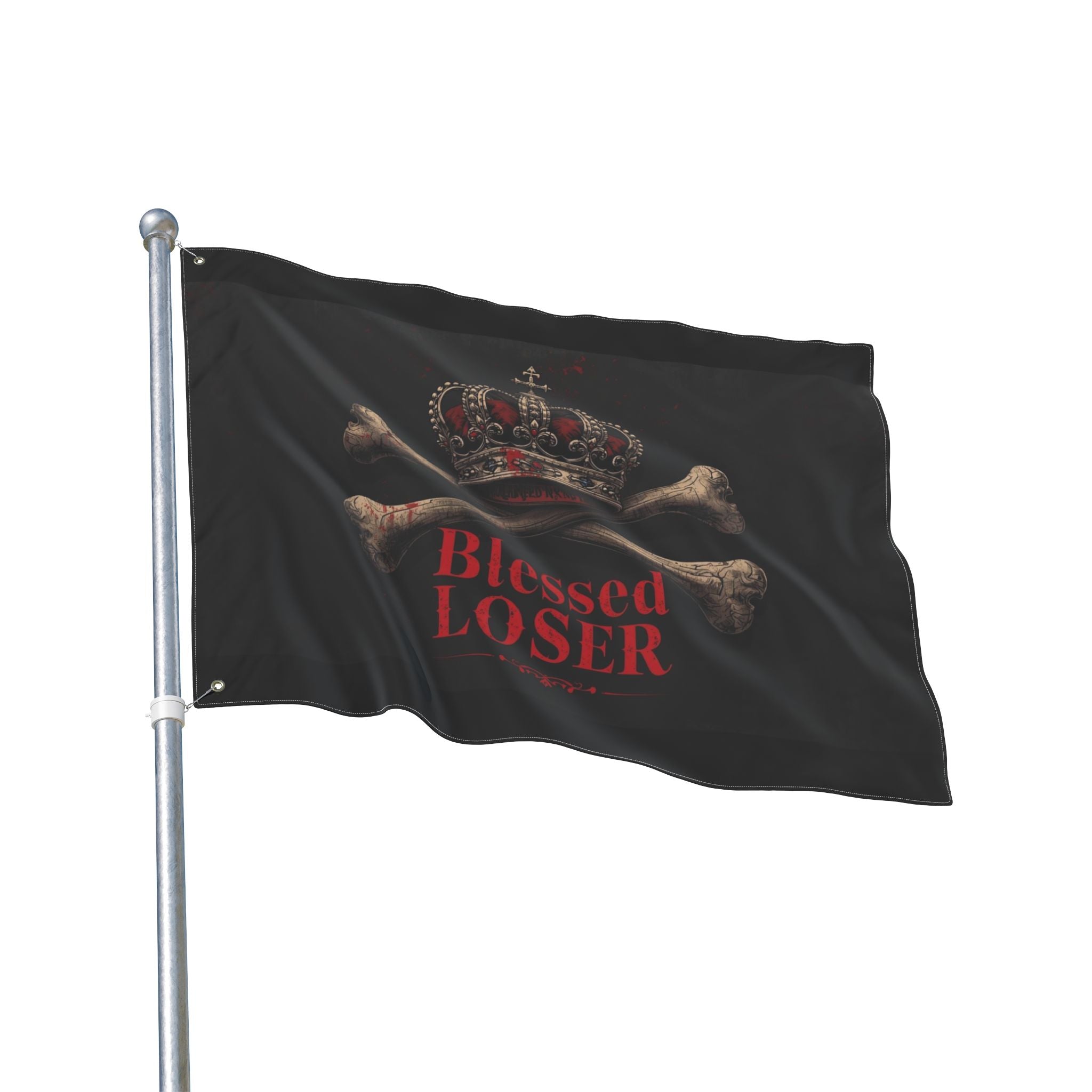 Blessed Loser Double Sided Flag, Gothic Home Decor, Unique Wall Hanging, Housewarming Gift, Party Decoration, Outdoor Banner